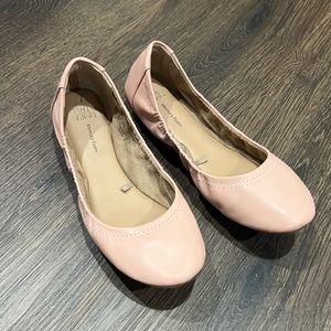 Time & Tru pink ballet flats with memory foam